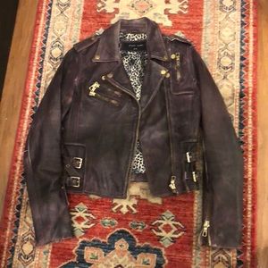 Black rivet leather jacket